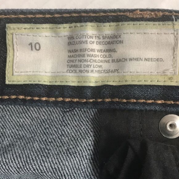 ANN TAYLOR LOFT Flare Wide Leg Denim Jeans Size 10 Back Flap Pockets Boot Cut - Picture 6 of 12